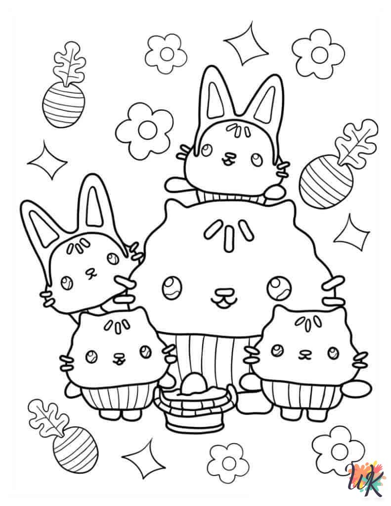 free printable coloring pages Gabby's Dollhouse