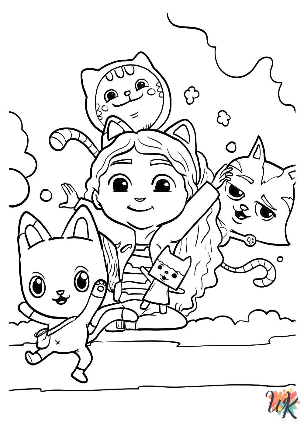 cute Gabby's Dollhouse coloring pages
