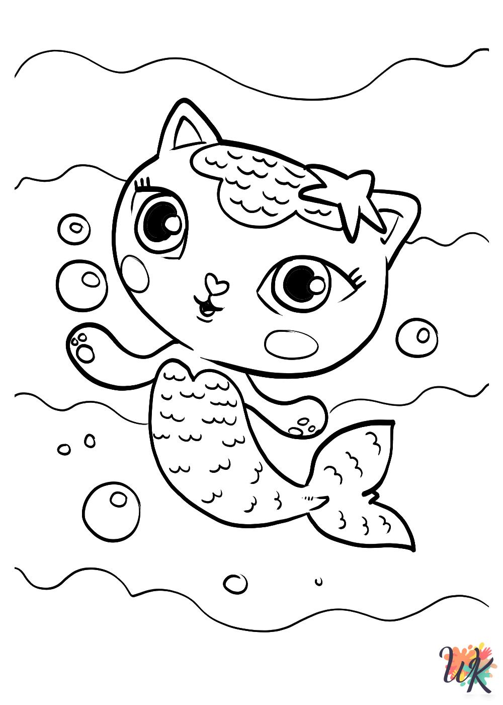 coloring pages for kids Gabby's Dollhouse