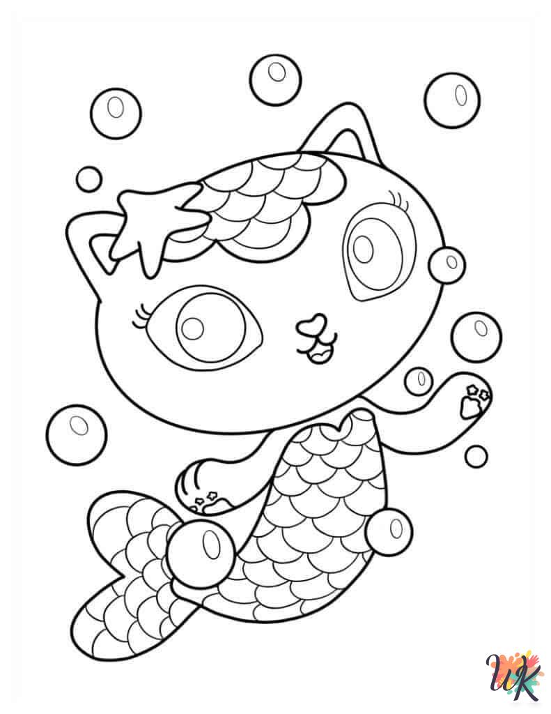 Gabby's Dollhouse coloring pages free printable