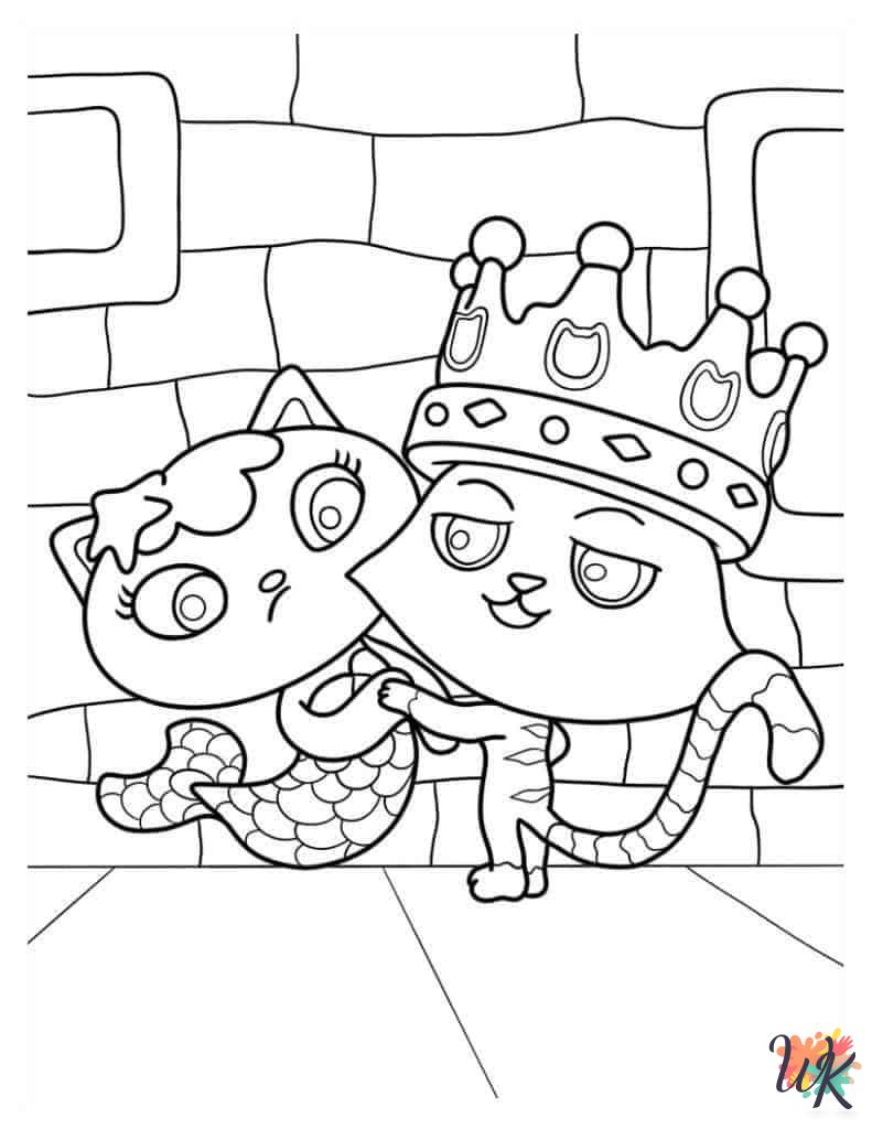 Gabby's Dollhouse decorations coloring pages