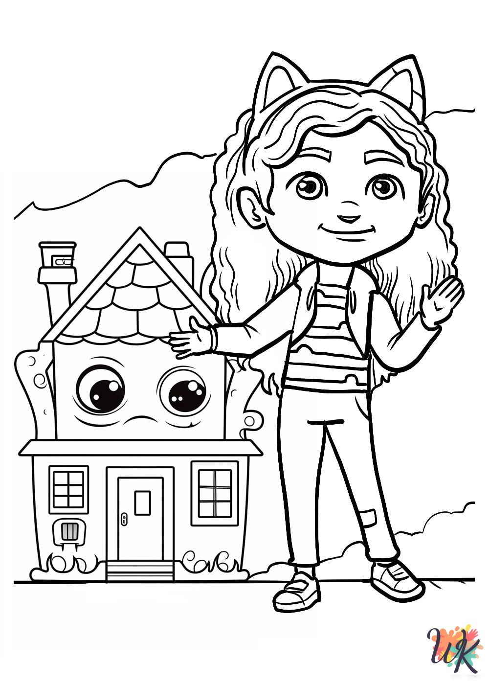 coloring pages for Gabby's Dollhouse