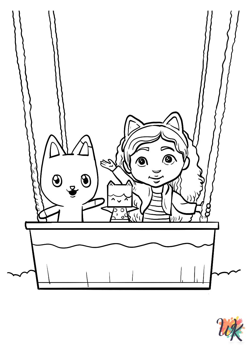 printable Gabby's Dollhouse coloring pages