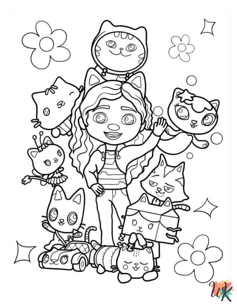 free Gabby's Dollhouse coloring pages printable