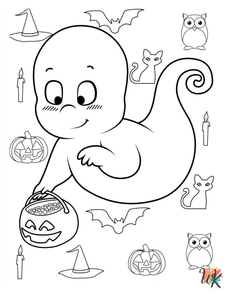 Ghost coloring pages printable free