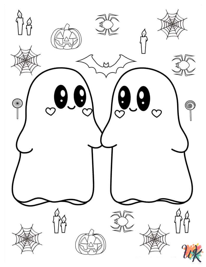 Ghost coloring pages for kids
