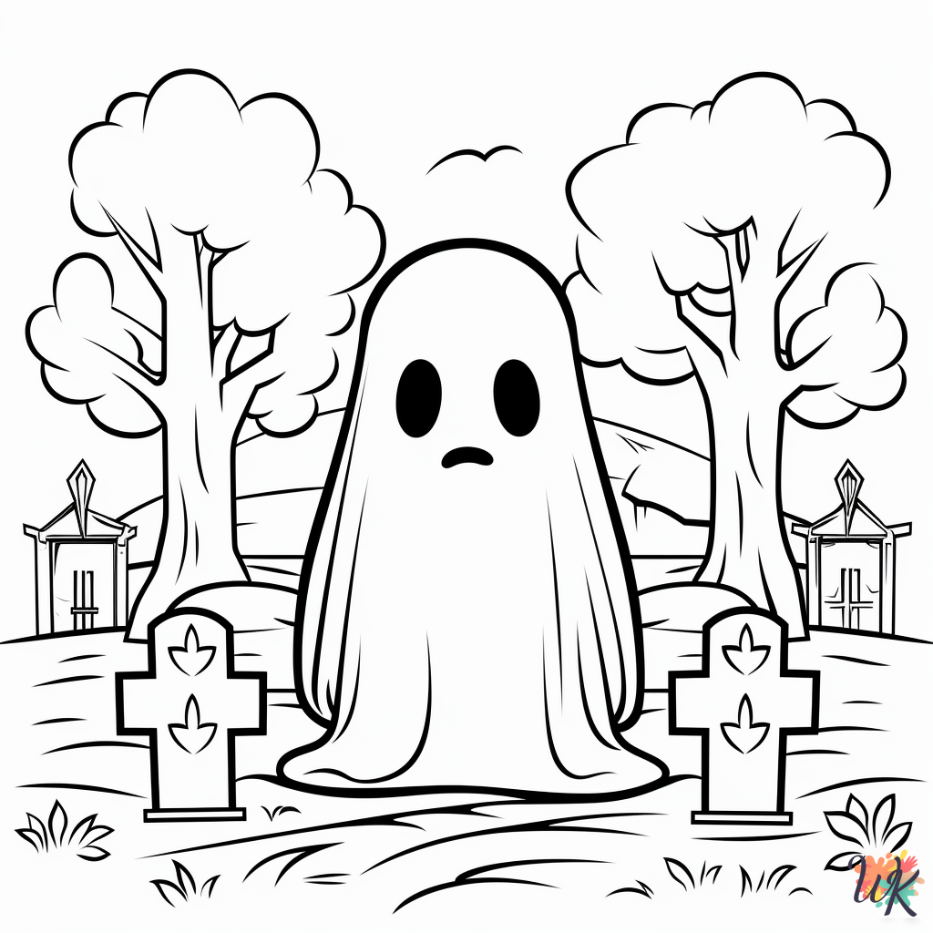 free adult Ghost coloring pages