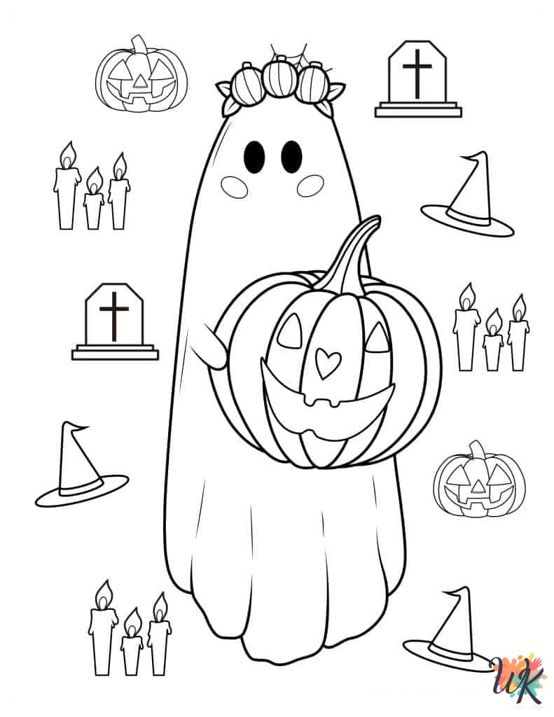 Ghost coloring book pages