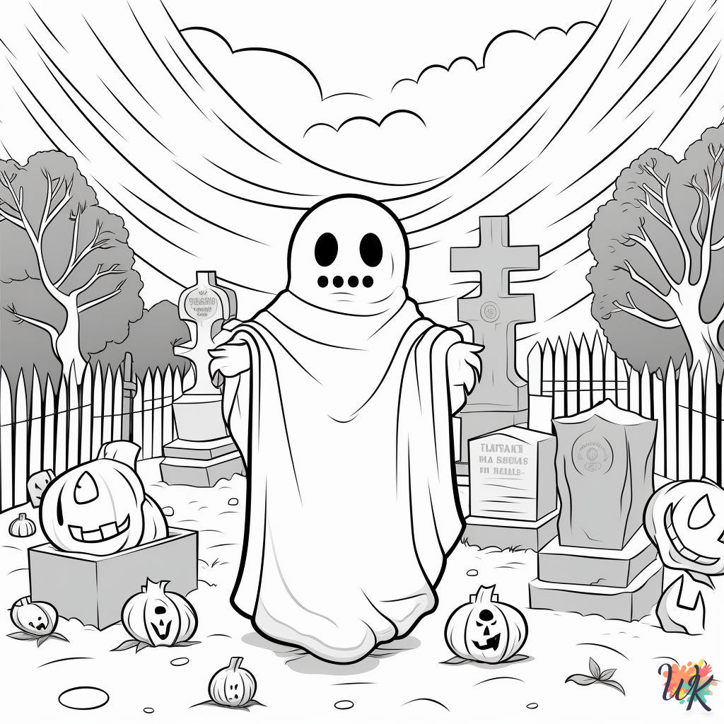 Ghost coloring pages