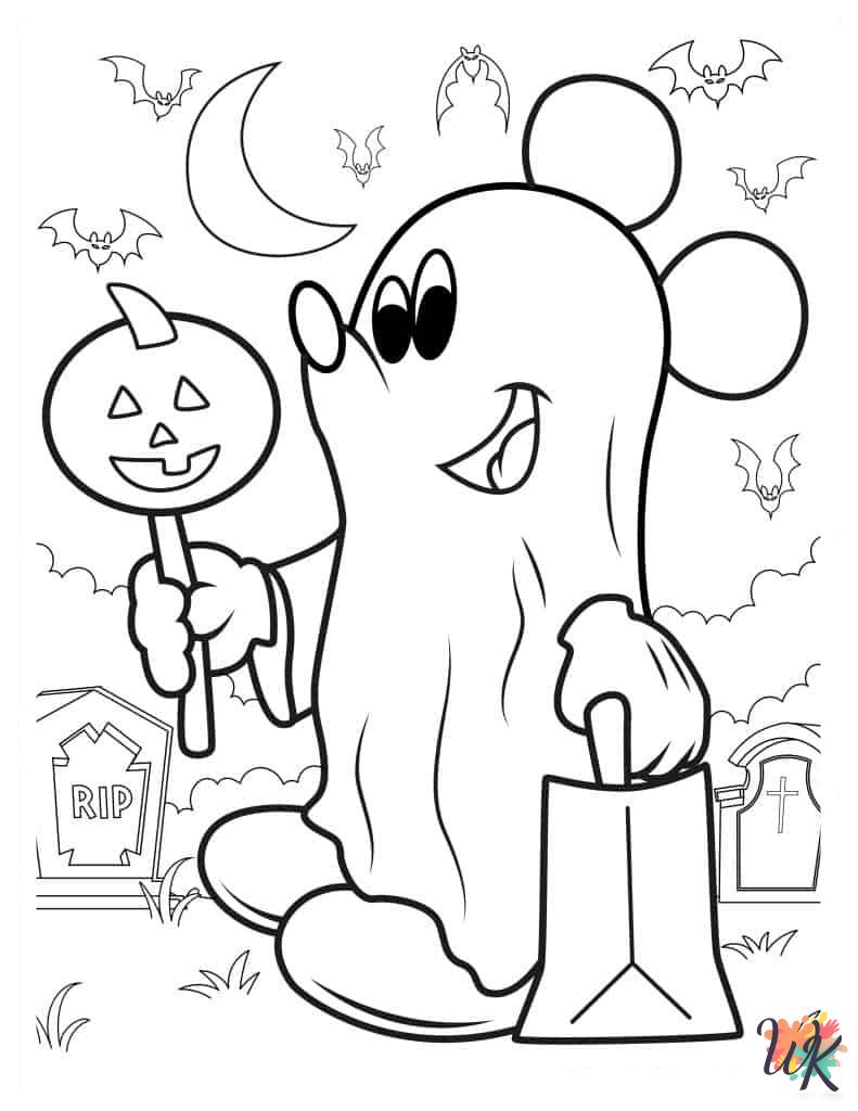 Ghost coloring book pages