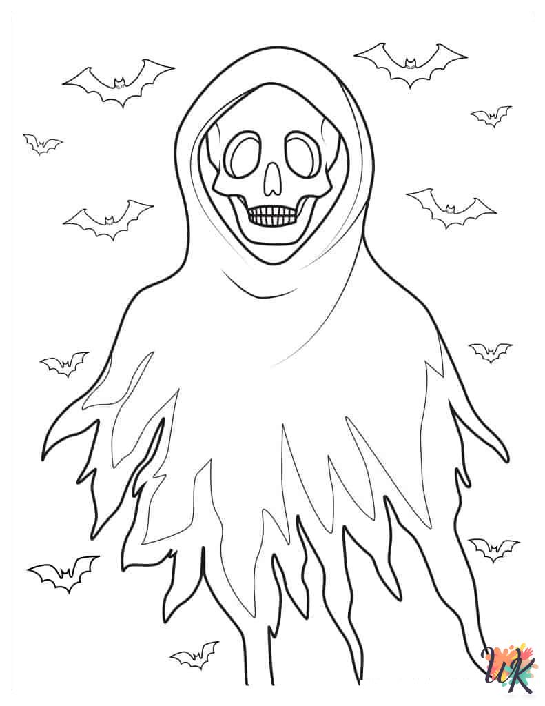 Ghost ornament coloring pages