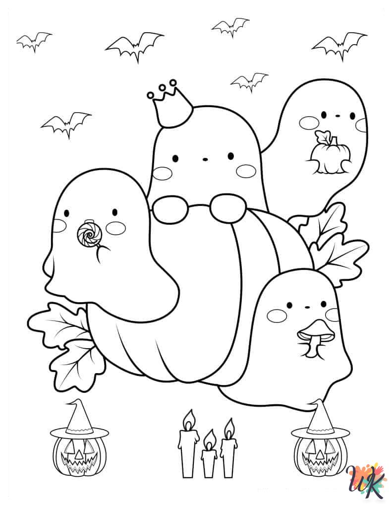 Ghost coloring pages free