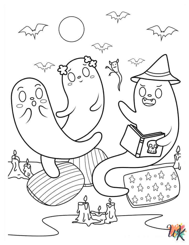 Ghost printable coloring pages