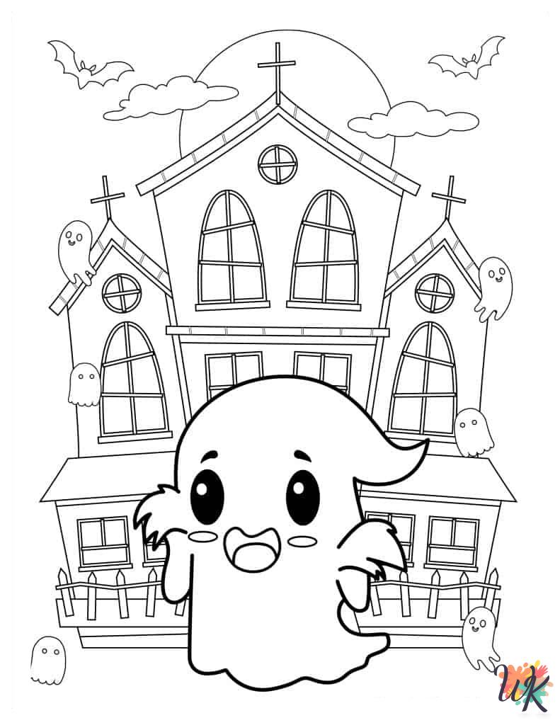free printable Ghost coloring pages