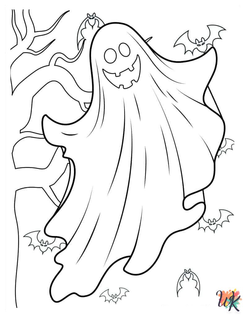 free adult Ghost coloring pages