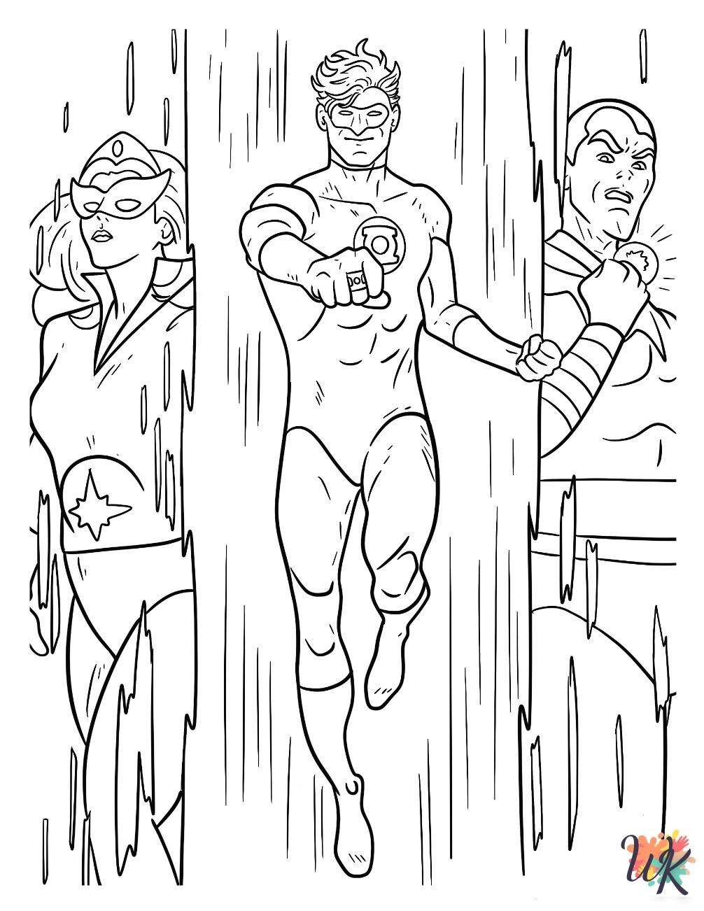 hard Green Lantern coloring pages