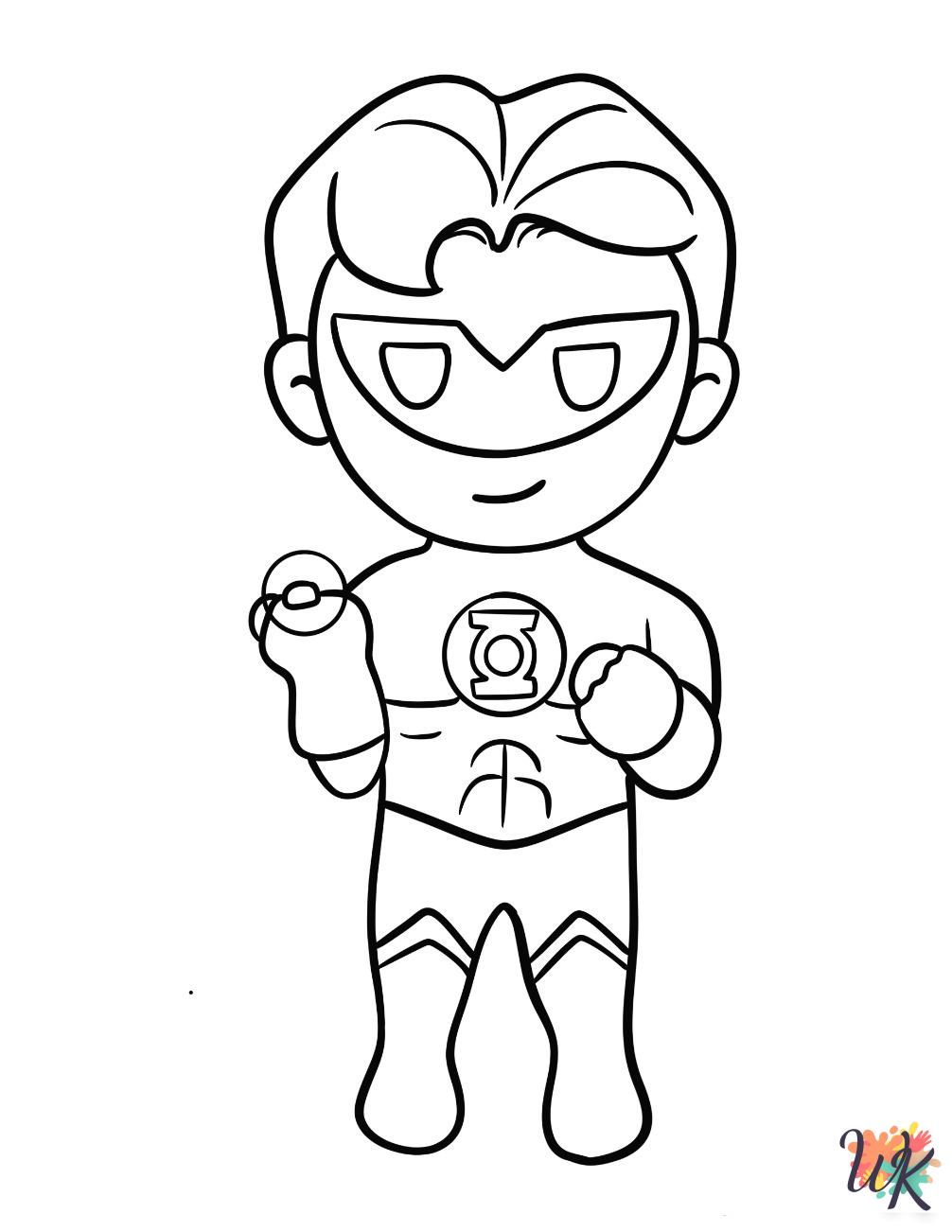 free printable Green Lantern coloring pages for adults