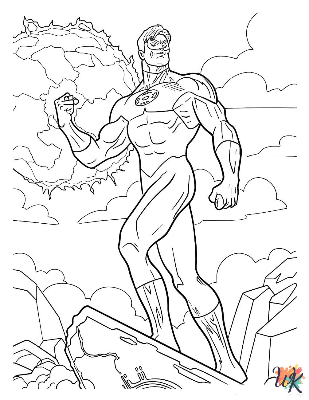 coloring pages for kids Green Lantern