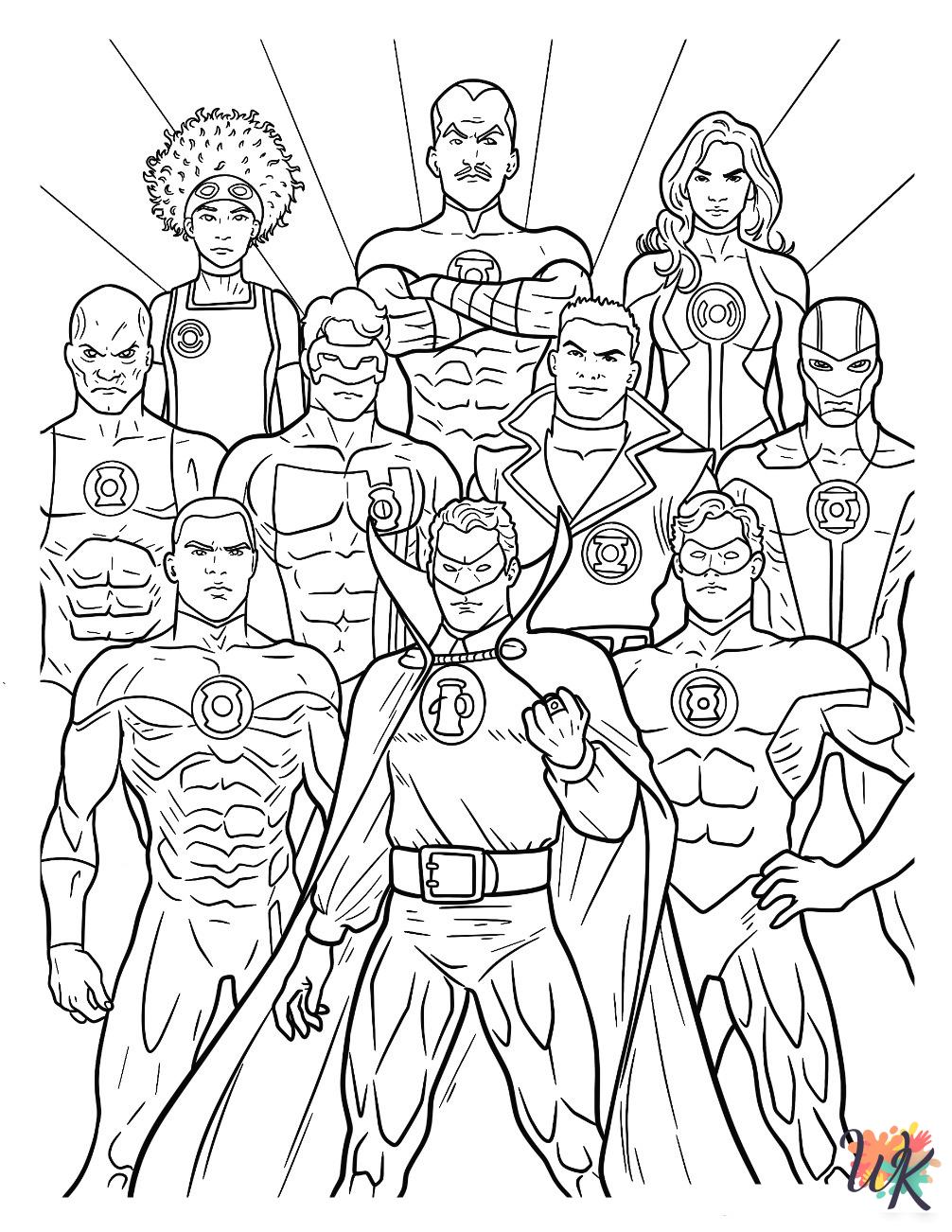 Green Lantern coloring pages to print 1