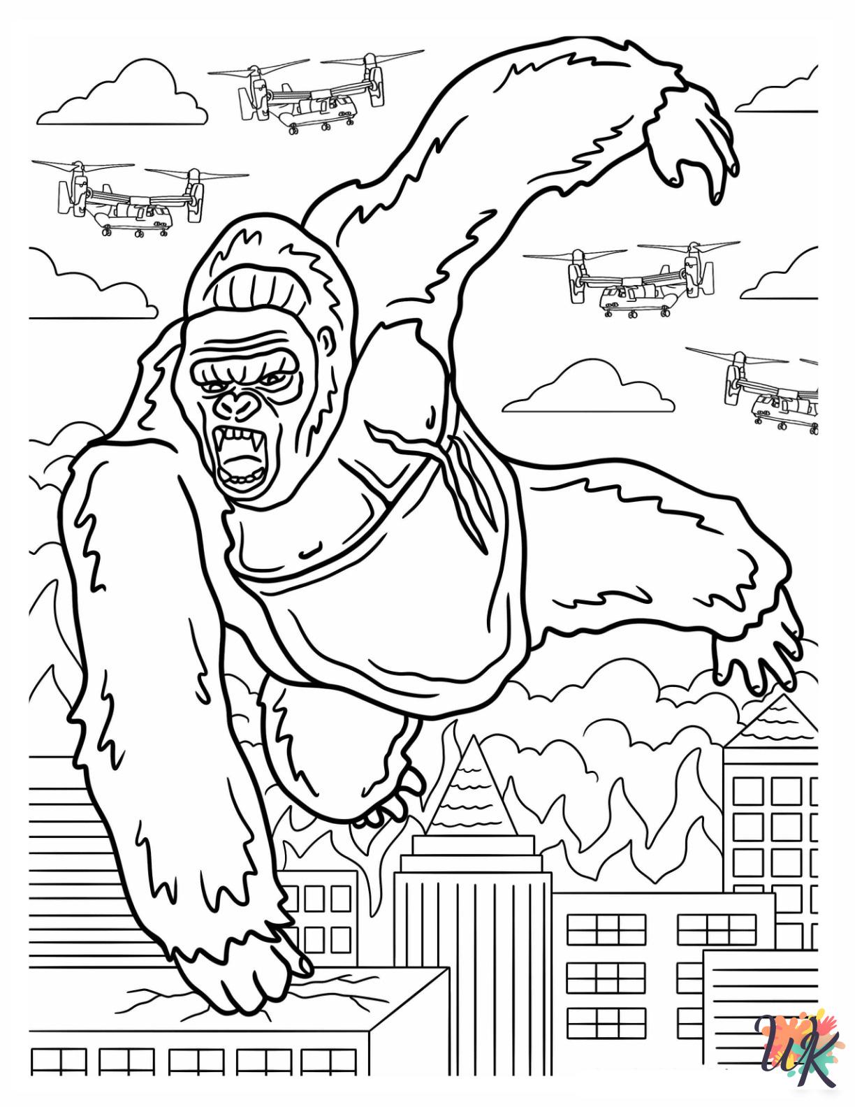 free King Kong coloring pages pdf