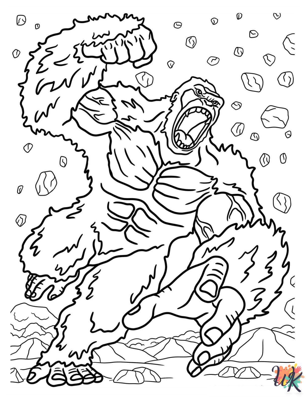 King Kong coloring pages easy