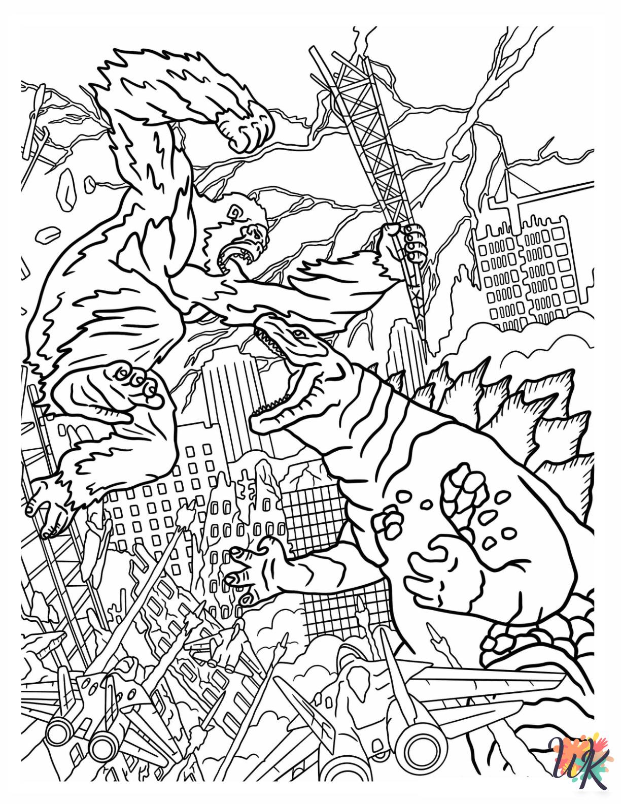 free King Kong printable coloring pages