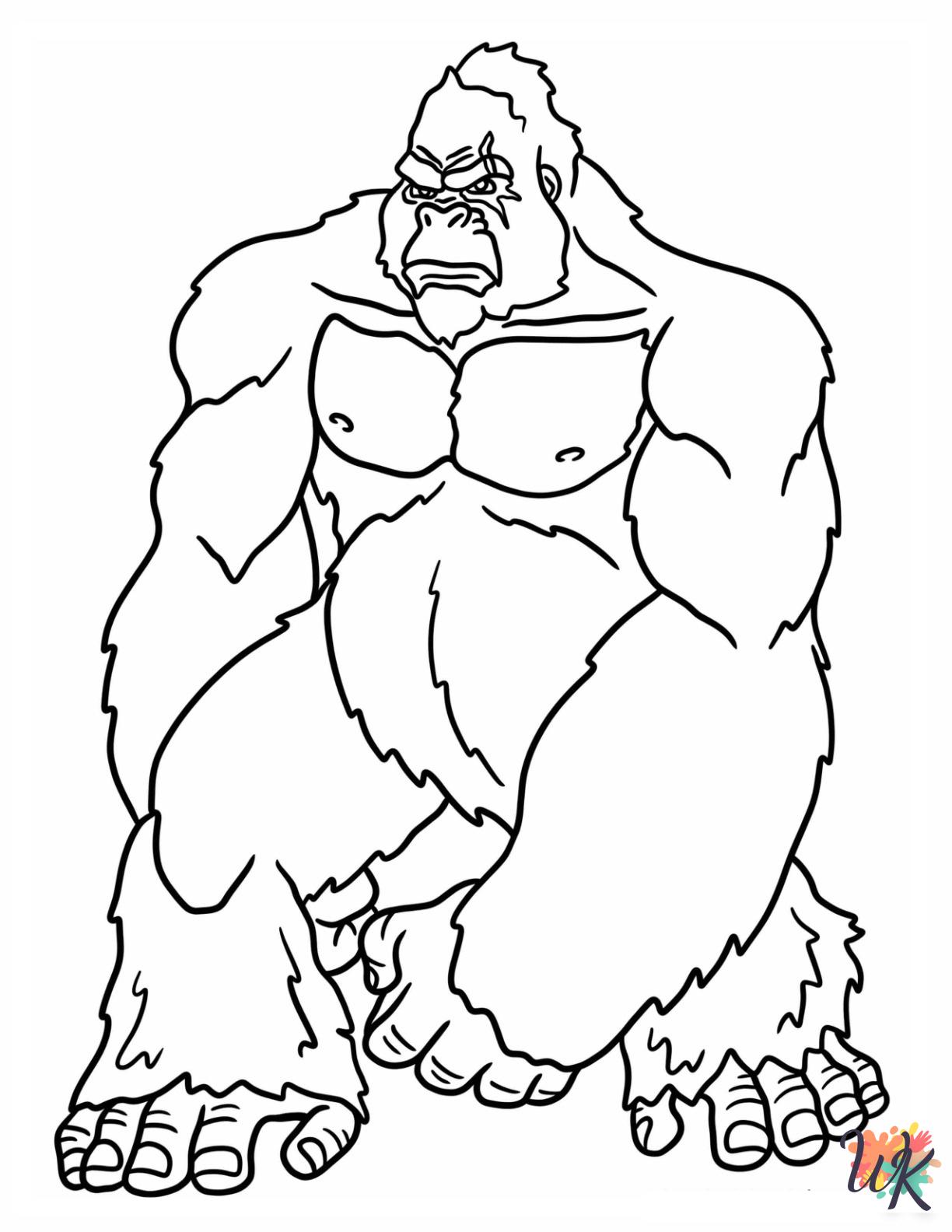 printable King Kong coloring pages for adults