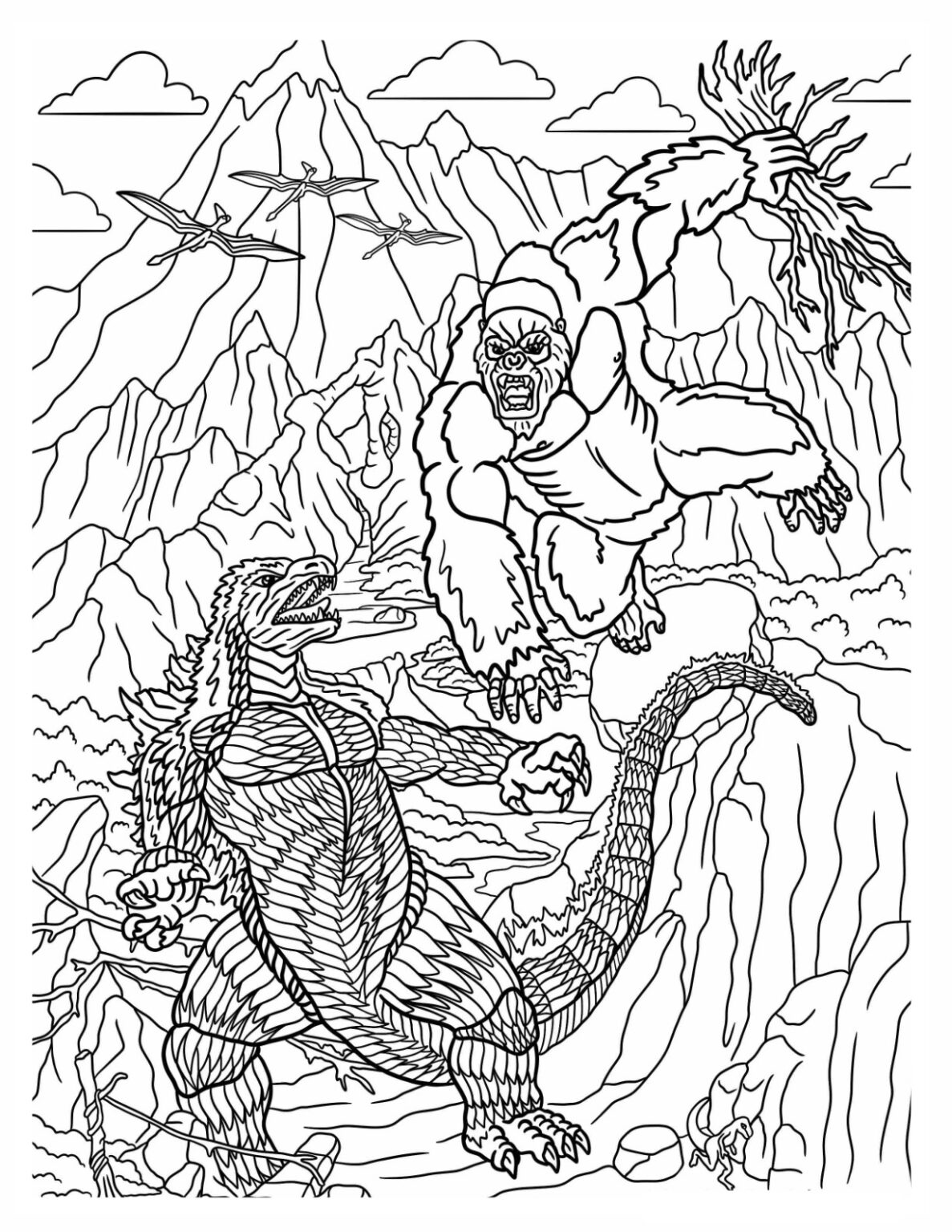 19 King Kong Coloring Pages For Kids - ColoringPagesWK