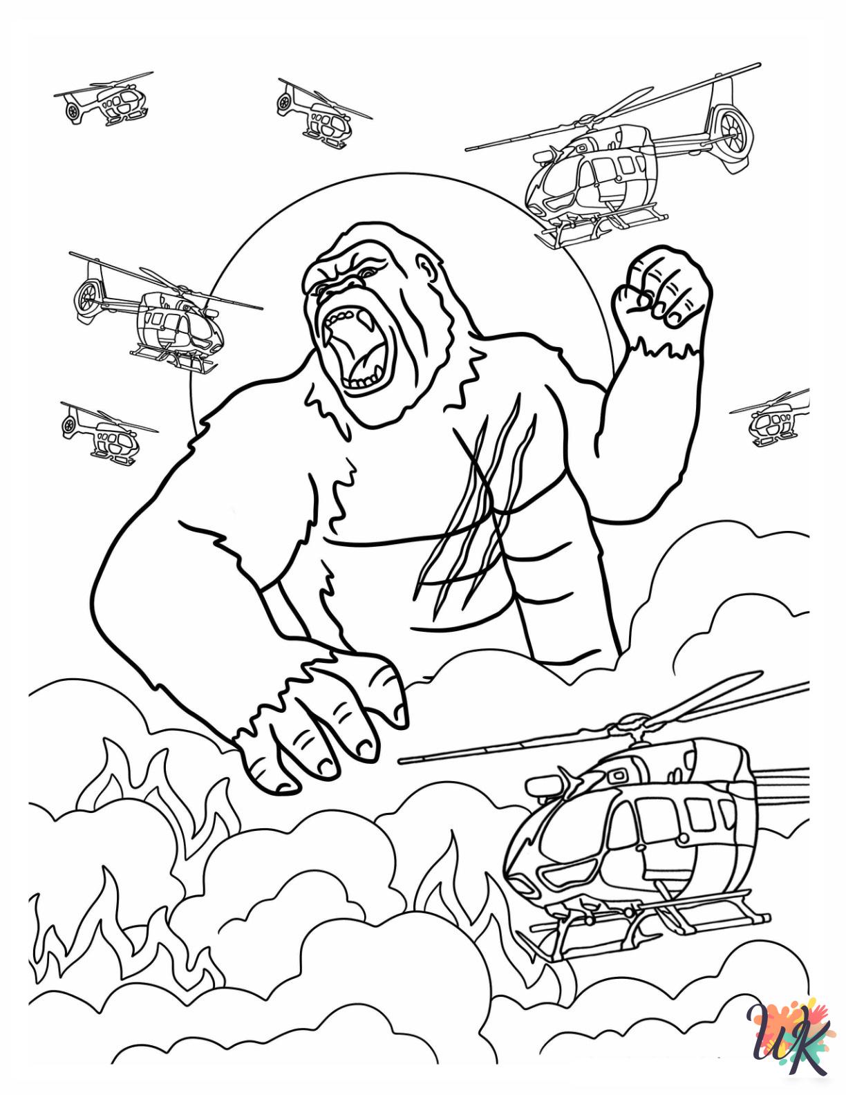 King Kong adult coloring pages