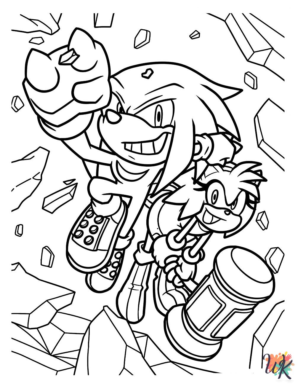 free Knuckles coloring pages pdf