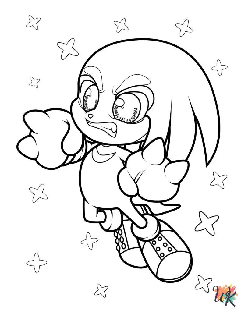 20 Knuckles Coloring Pages For Kids - ColoringPagesWK