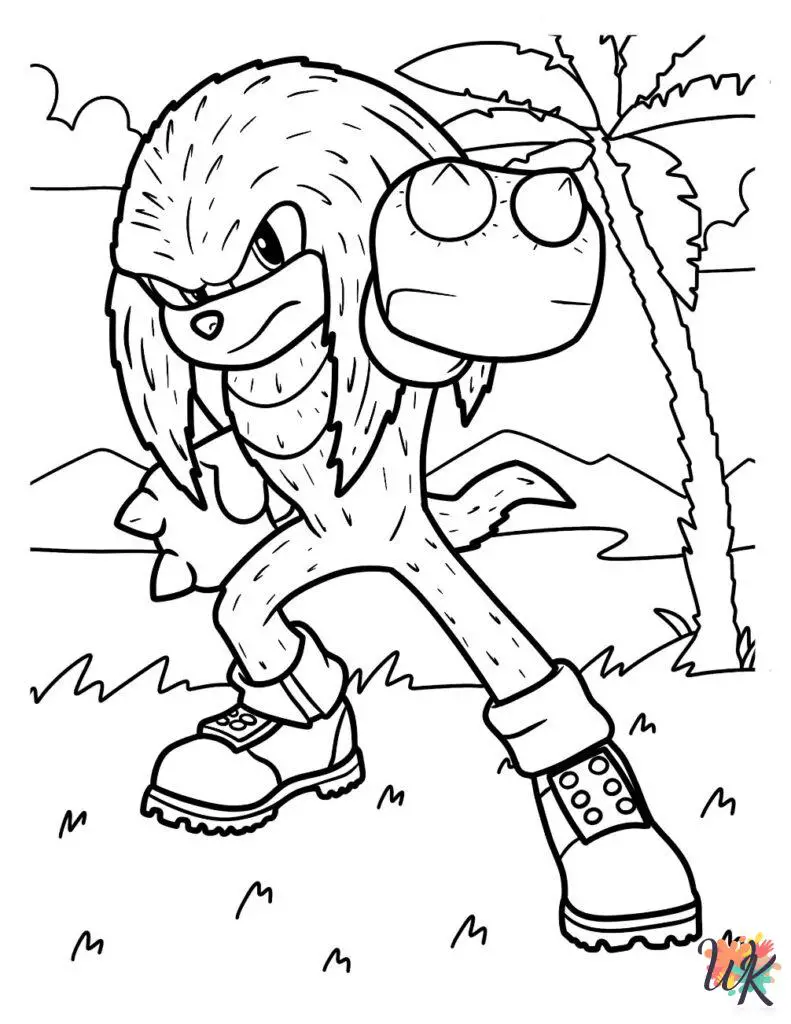 20 Knuckles Coloring Pages For Kids - ColoringPagesWK
