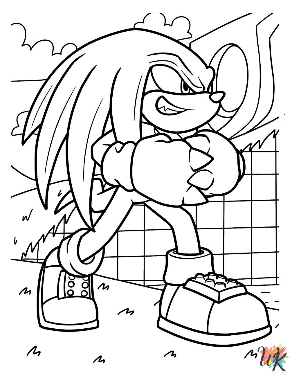 printable Knuckles coloring pages