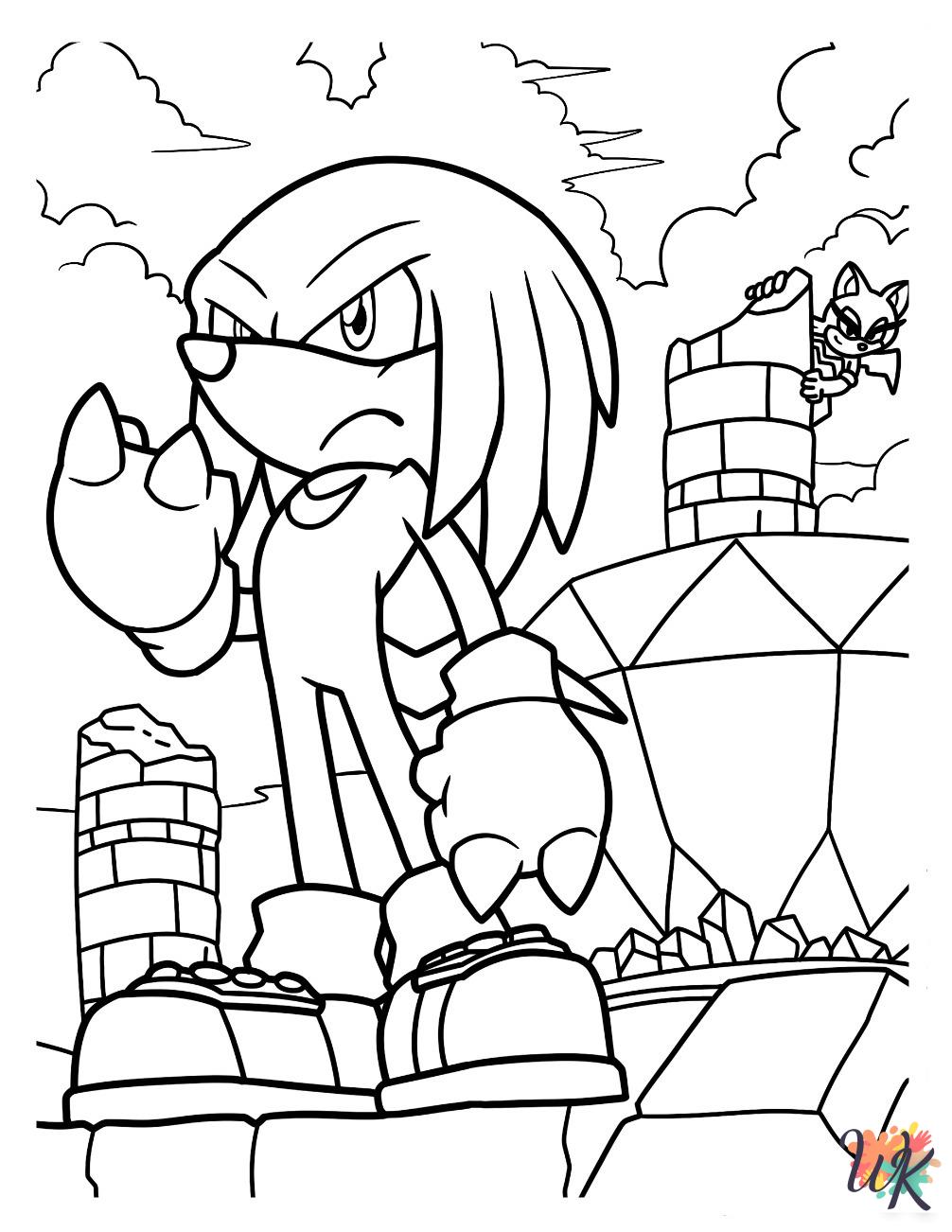 Knuckles coloring pages to print