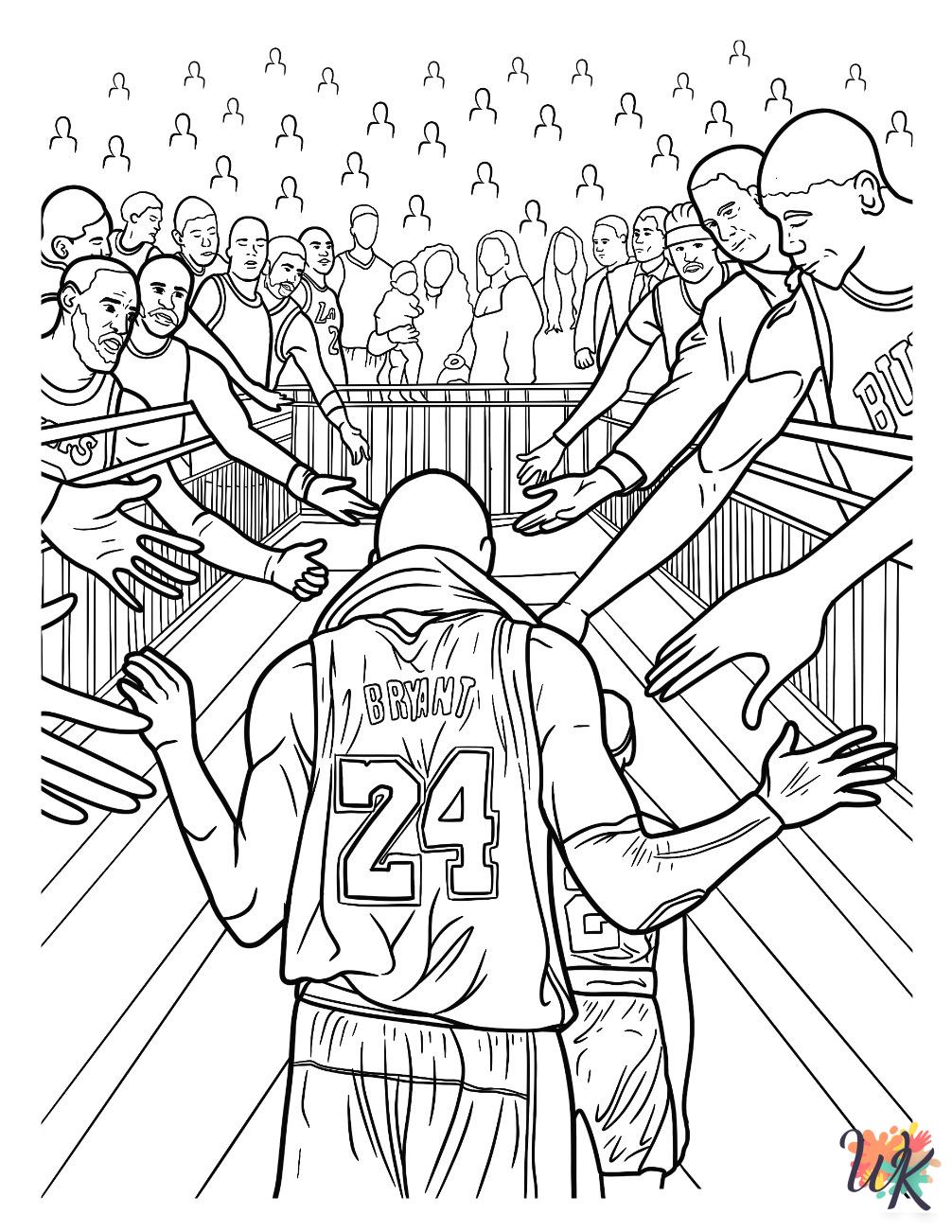 Kobe Bryant coloring pages for adults easy