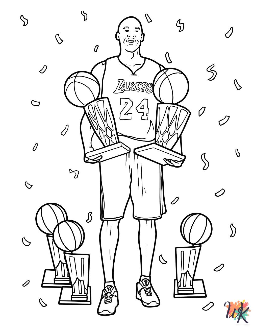 free printable Kobe Bryant coloring pages for adults