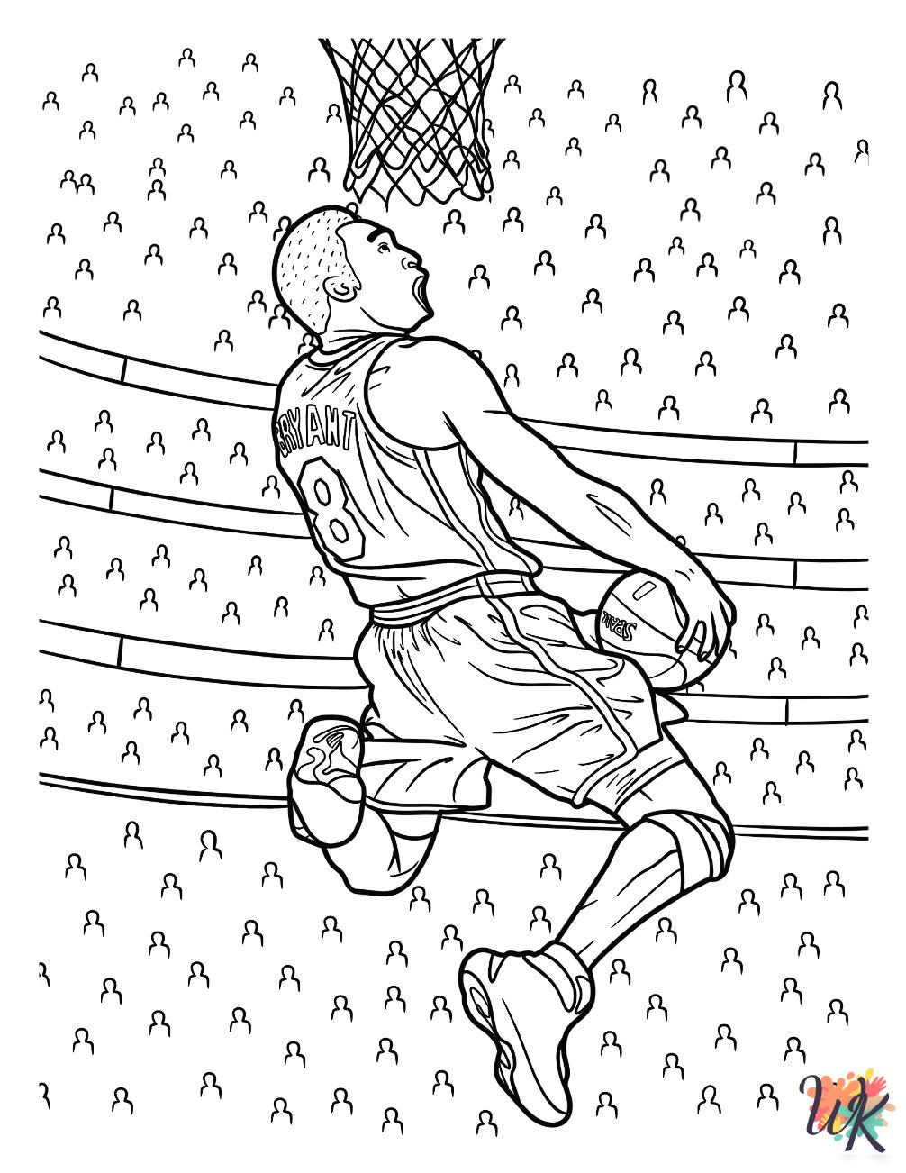 Kobe Bryant themed coloring pages