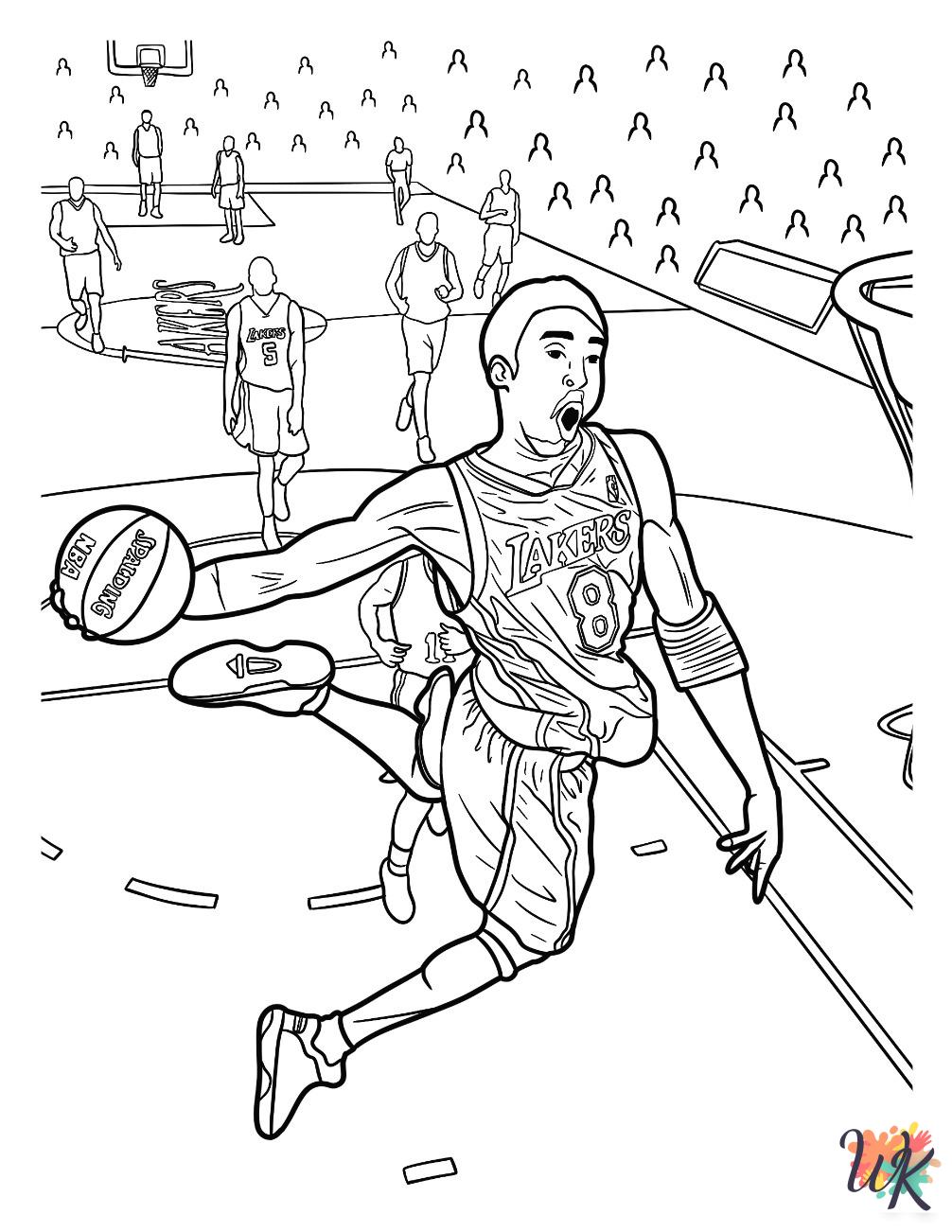free Kobe Bryant coloring pages for adults