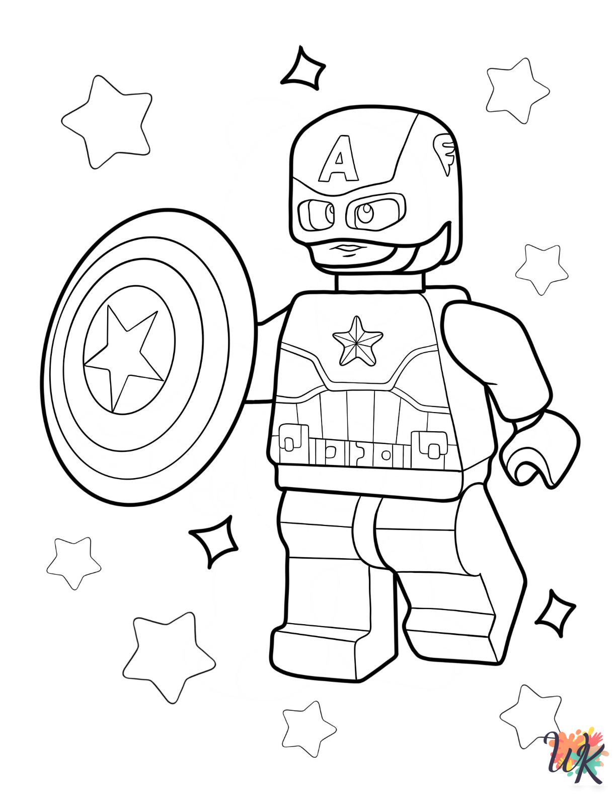 Lego Avengers printable coloring pages