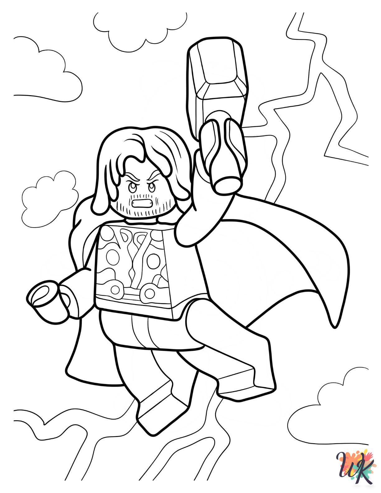 Lego Avengers coloring pages easy