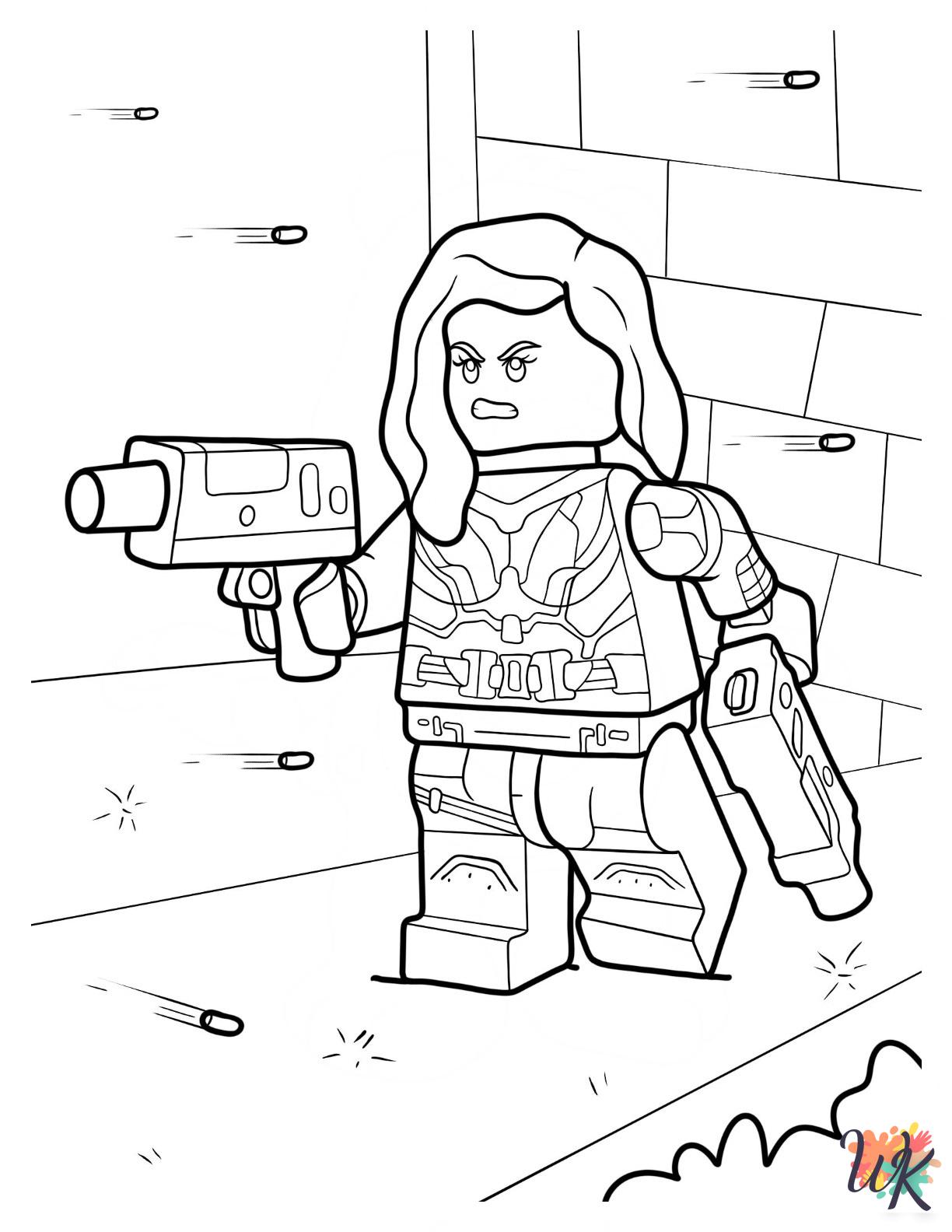 Lego Avengers coloring pages for preschoolers