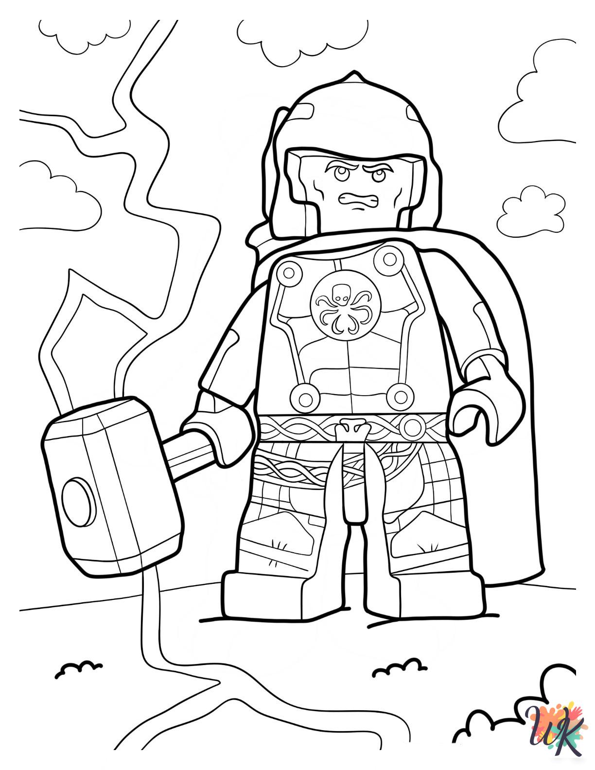 Lego Avengers coloring pages for adults easy