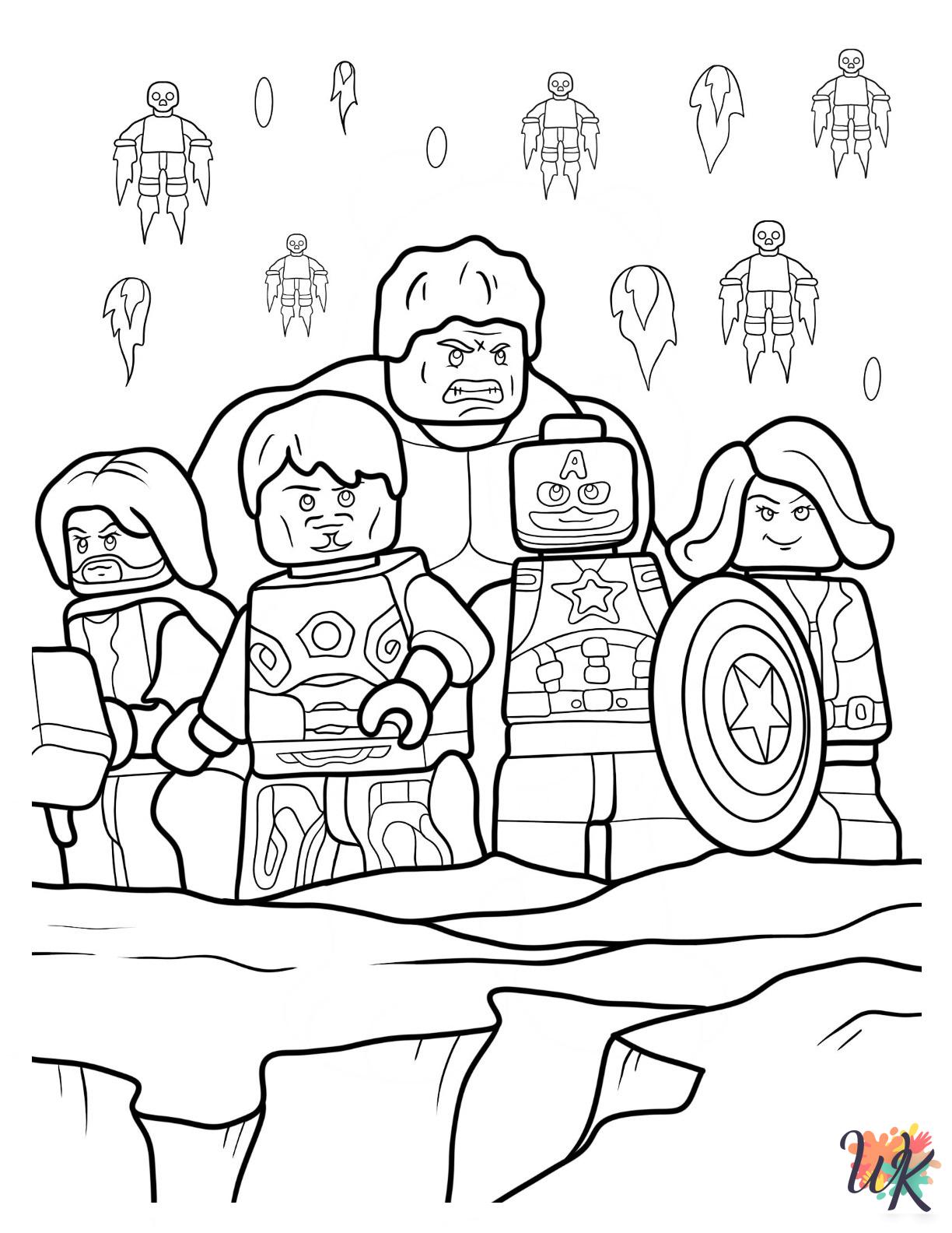 coloring Lego Avengers pages