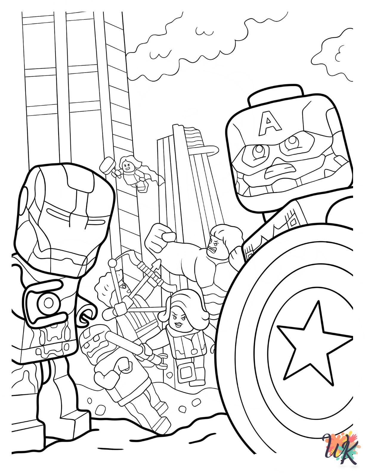 Lego Avengers adult coloring pages