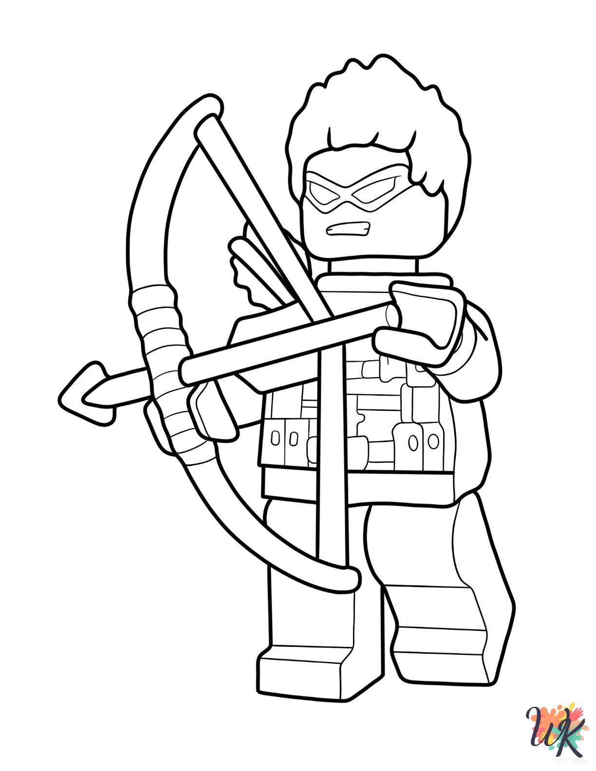 Lego Avengers decorations coloring pages