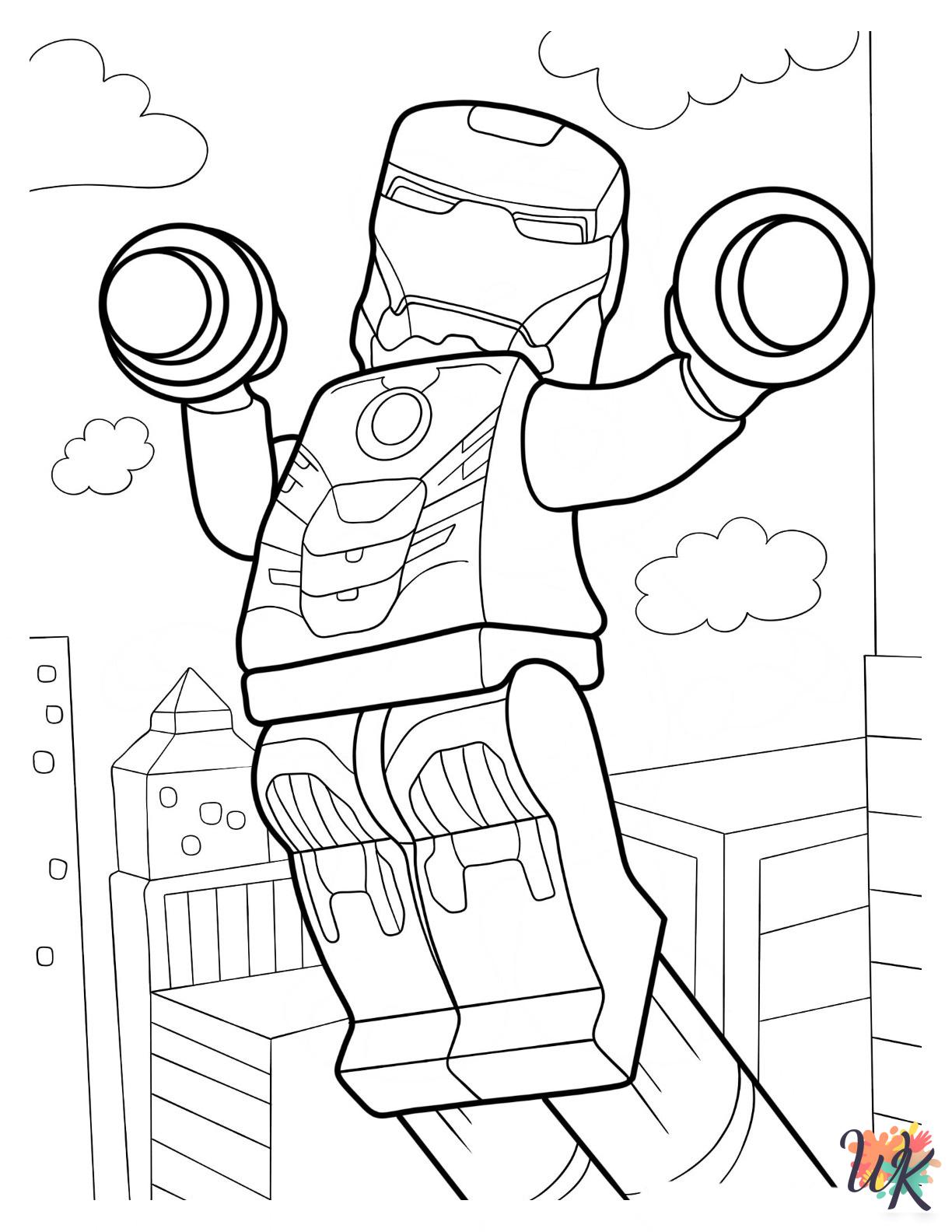 easy Lego Avengers coloring pages