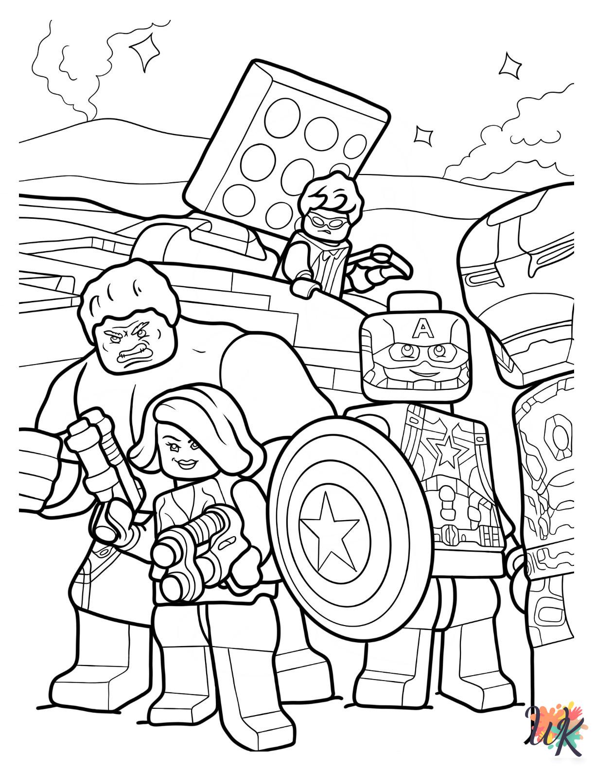 printable Lego Avengers coloring pages