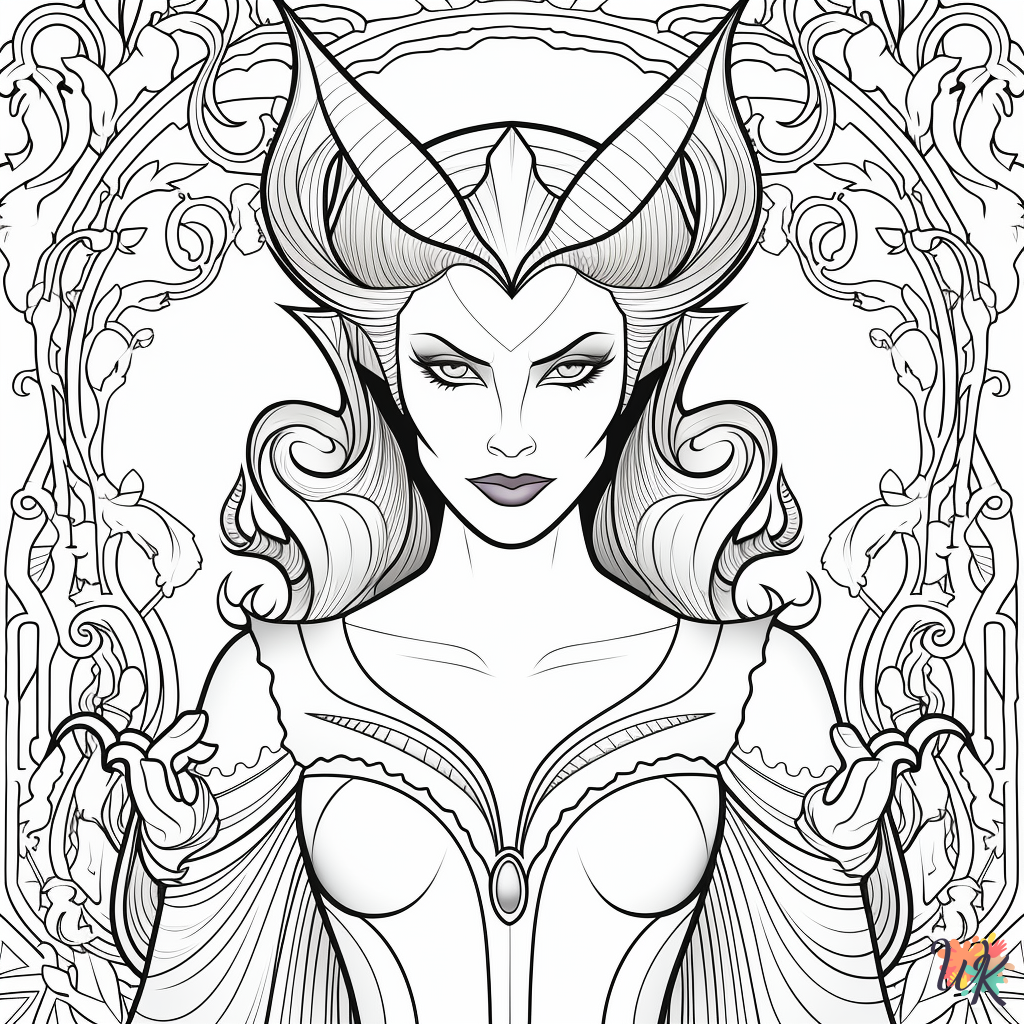 Maleficent ornaments coloring pages