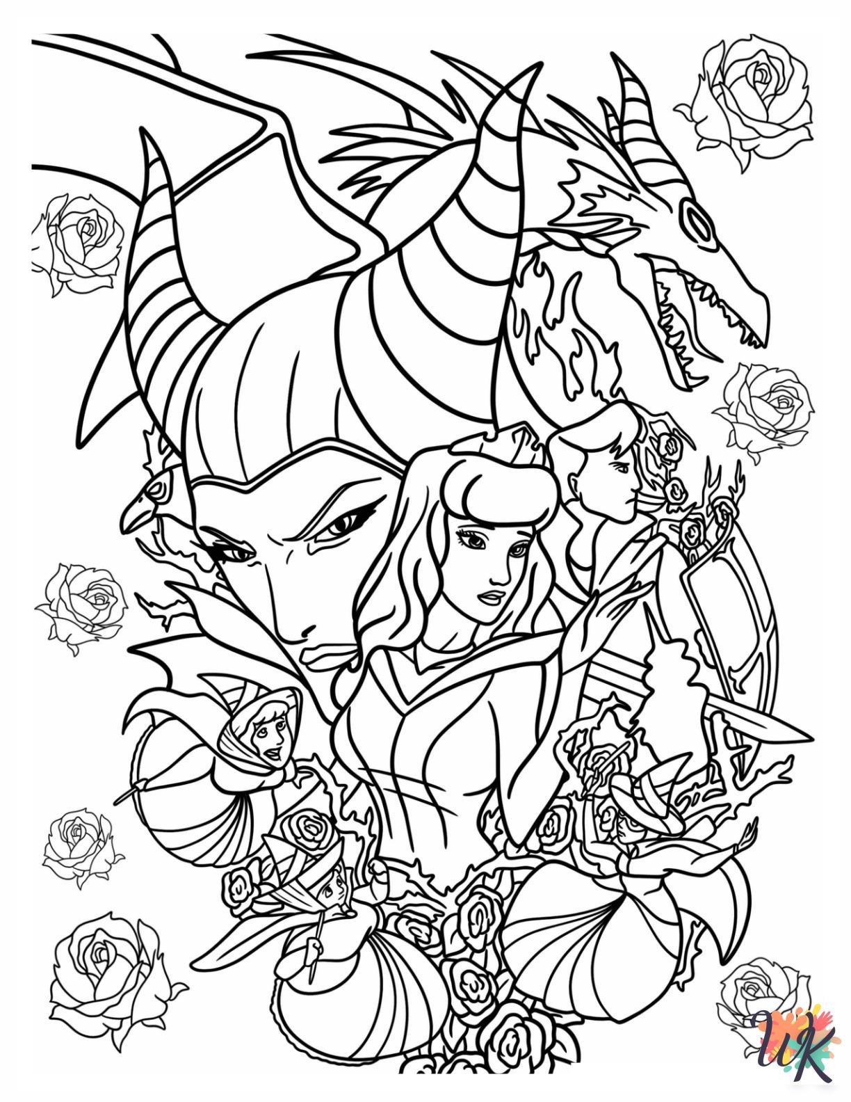 Maleficent ornament coloring pages