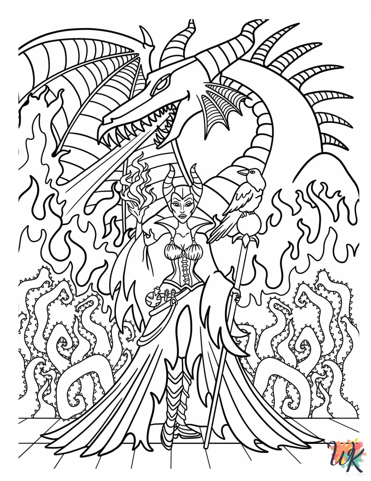 fun Maleficent coloring pages